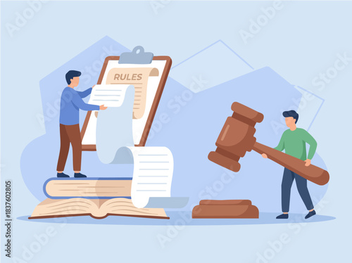 Legal Compliance and Regulatory Affairs Illustration.