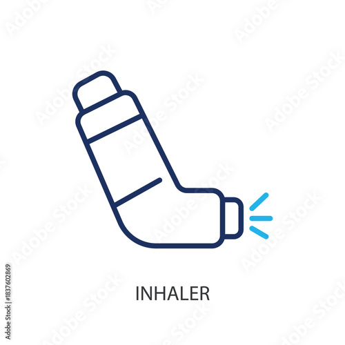 Inhaler thin line icons. Original vector illustration.