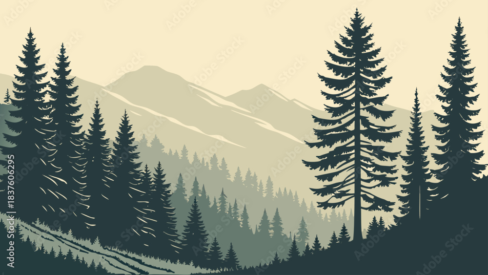 Fototapeta premium forest in winter