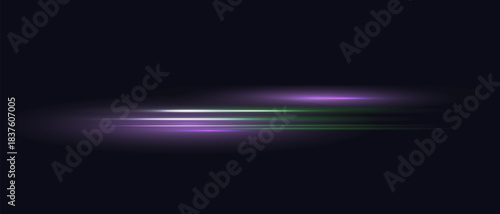 Wallpaper Mural Abstract light trails with purple and green color effect. Speed and motion concept. Vector illustration for modern design Torontodigital.ca