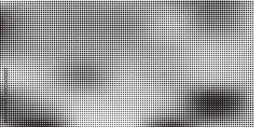 Black-white gradient halftone dots background. Pop art in vector illustration for your creative design