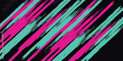 Car sticker wrap banner abstract sporty lines pink blue greenish grunge color combination brush storm thunder modern pattern racing motorsport.