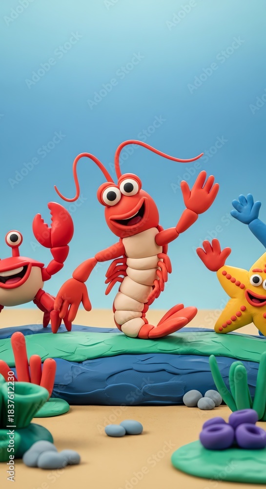Obraz premium Shrimp and Friends 