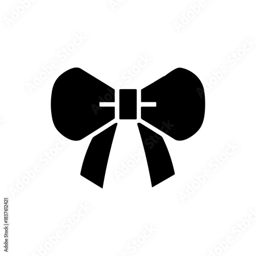 Ribbon Bow  icon or logo isolated sign symbol vector illustration - high quality black style vector icons