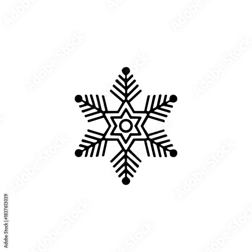 Snow Crystal  icon or logo isolated sign symbol vector illustration - high quality black style vector icons