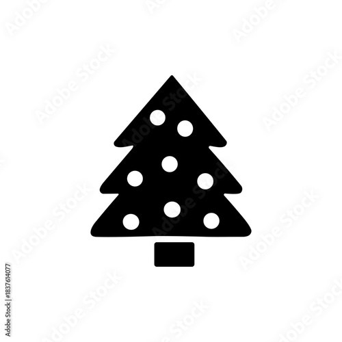 Xmas Tree  icon or logo isolated sign symbol vector illustration - high quality black style vector icons