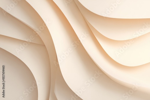 Abstract beige waves, undulating, layered, smooth texture