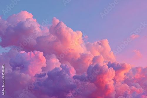 Pink and purple sunset clouds fill the sky