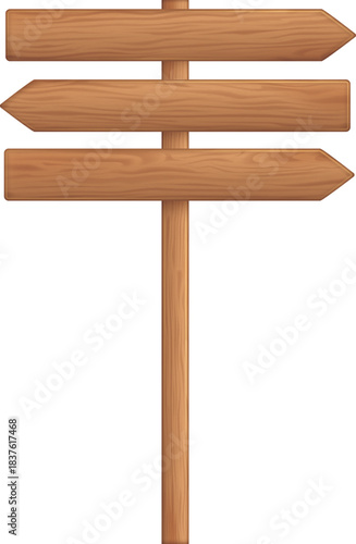 wooden sign and plank vector illustration