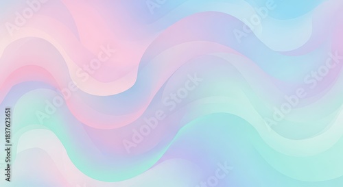 Soft pastel waves flow across an abstract, blended background canvas