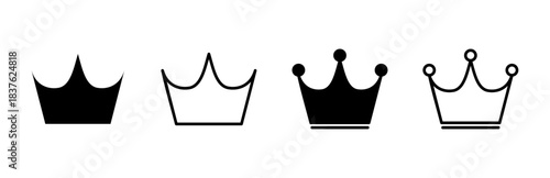 Crown icon set. crown vector icon
