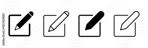 Edit icon set. edit document icon. edit text icon. pencil. sign up