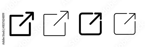 External link icon set. link icon vector. hyperlink symbol