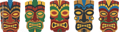 Colorful Cultural Masks Collection