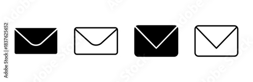 Mail icon set. email icon vector. E-mail icon. Envelope illustration