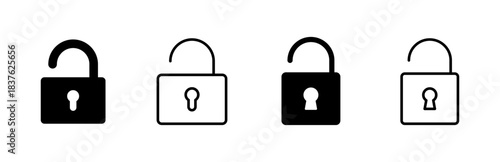 Lock icon set. Padlock icon vector. Encryption icon. Security symbol