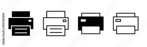 Print icon set. printer icon vector.