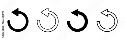 Refresh icon set. Reload icon vector. Update icon.