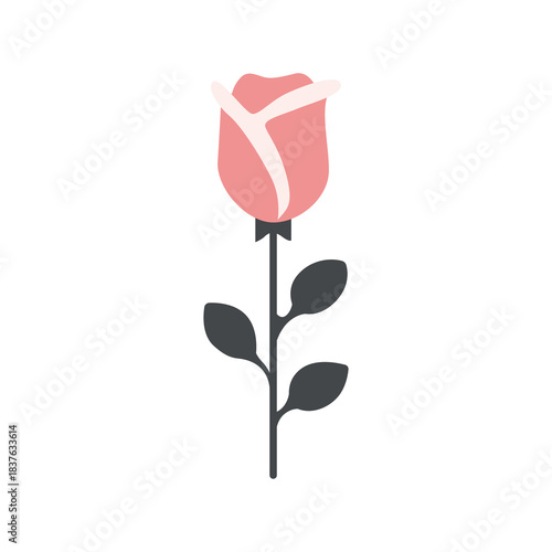 beautiful flower tattoo cartoon illustration