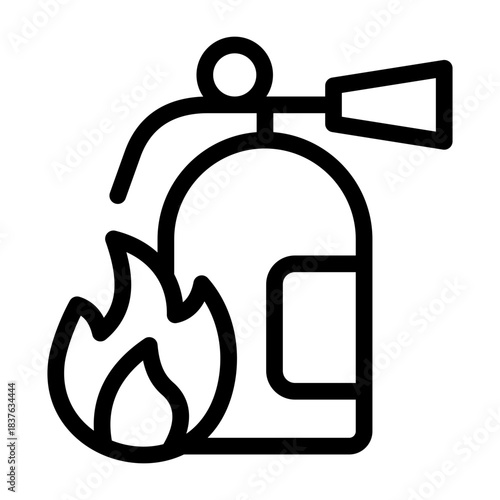 fire extinguisher icon line