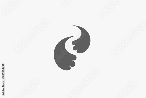 Paw cat attack move symbol logo 