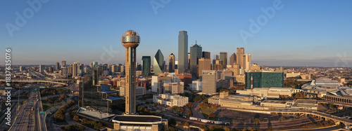 Aerial Perspective of Dallas, Core City of the Southern U.S. Megaregion