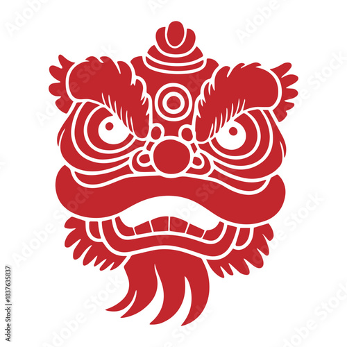 Chinese Lion Dance Mask