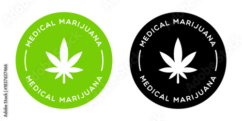 Round Vector Medical Marijuana Labels