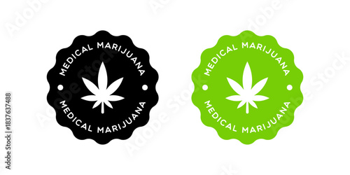 Vector Medical Marijuana Badge Label