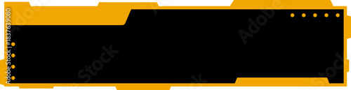 Futuristic HUD Panel in Gold and Black