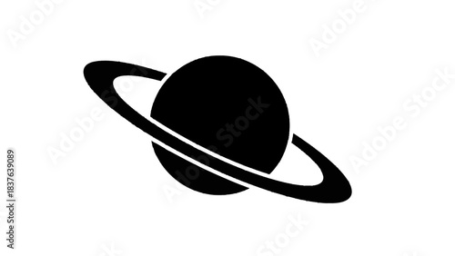 Vector illustration of Saturn with rings, on transparent background, astronomical planet