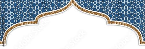 Ornate Islamic Archway Design with Geometric Pattern