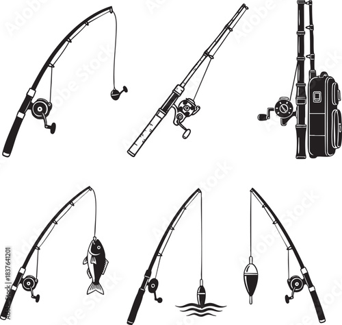 Fishing Rods and Lures Set.