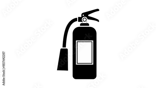 Vector illustration of a fire extinguisher on transparent background, safety equipment