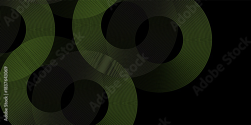 Halftone circular dots frame. Isolated circle dots texture on light green background. Dotted spray texture. black and light green spiral circle sound wave logo abstract design element, Eps 10, Modern.