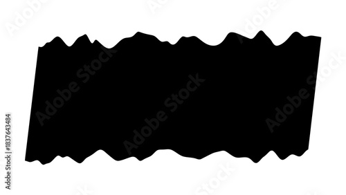 Black abstract shape with jagged edges