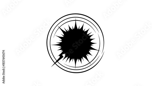 Comic book burst explosion effect illustration, dynamic graphic