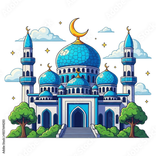 vector illustration of mosque