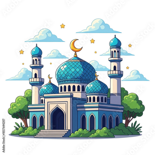 vector illustration of mosque