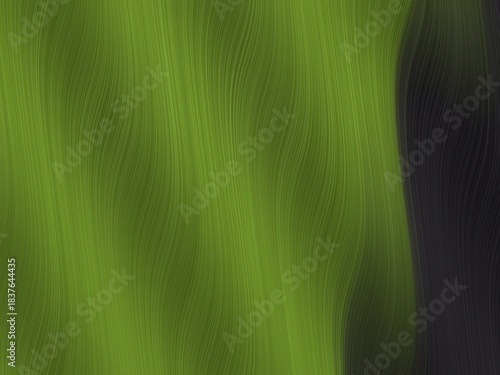 An abstract background shows flowing curves in green and black.