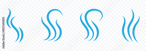 Smoke smell, steam aroma heat icon. Smoke steam icon vector logo set. Fire steam or smoke doodle hand drawn set. smell waves from food or coffee. eps 10
