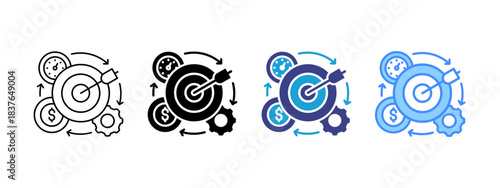 Effectiveness   icon set multiple style collection