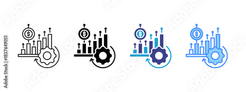 Process Improvement  icon set multiple style collection