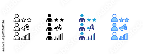 Net Promoter Score icon set multiple style collection