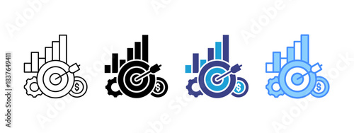 Target  icon set multiple style collection