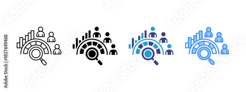 Benchmarking  icon set multiple style collection