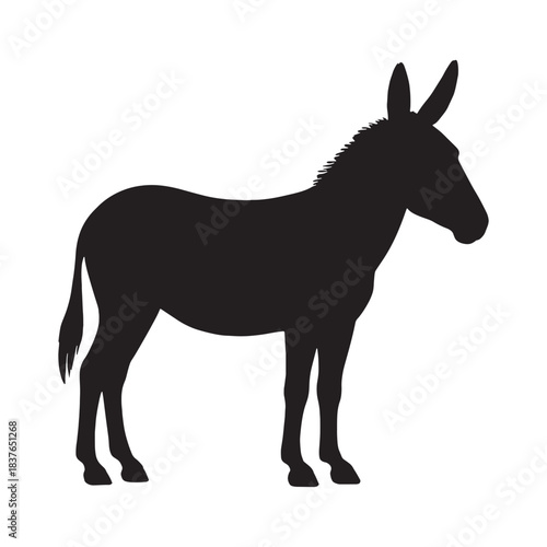 Donkey Silhouette Vector