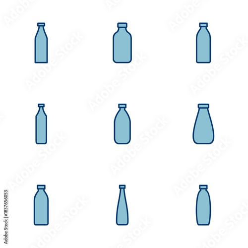 Bottle icon vector isolated on white background. Bottle vector icon