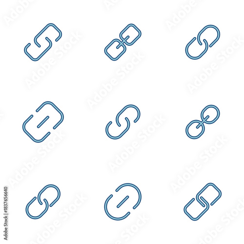 External link symbol icon vector. Link icon isolated on white background. Link vector icon. Hyperlink chain symbol