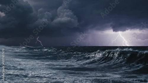 storm clouds over the sea
